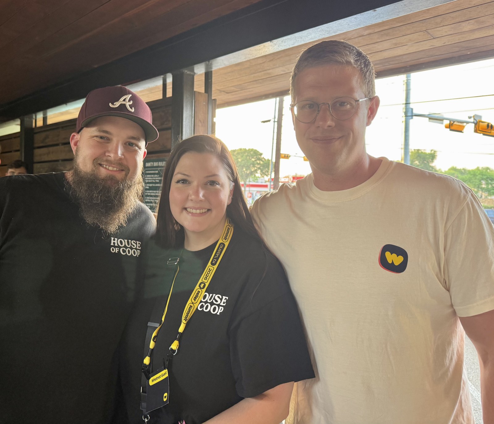 Ashley and Jacob with a Whatnot team member at the summit