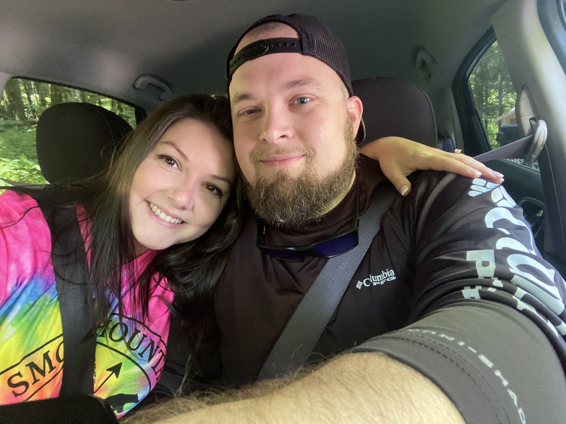 Ashley and Jacob together on their honeymoon in Gatlinburg, Tennessee